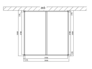 Obrázek 10 produktu Pergola bioklimatická INTRO DUO 4 x 4 m, hliník - do stěny
