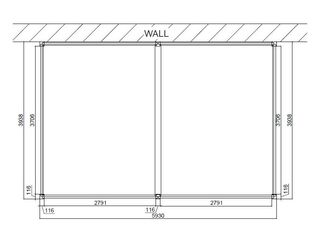 Obrázek 9 produktu Pergola bioklimatická INTRO DUO 6 x 4 m, hliník - do stěny