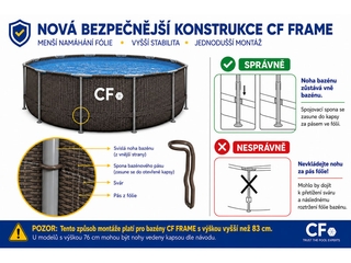 Obrázek 5 produktu Bazén CF FRAME ratan - 366 x 132 cm