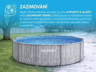 Obrázek 6 produktu Bazén Florida 3,66 x 0,99 m ŠEDÉ DŘEVO se skimmerem
