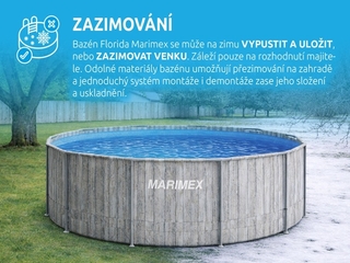 Obrázek 7 produktu Bazén Florida 3,66 x 1,22 m ŠEDÉ DŘEVO se skimmerem