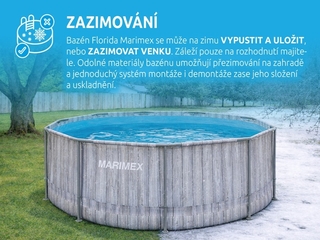 Obrázek 8 produktu Bazén Florida 3,05 x 0,91 m ŠEDÉ DŘEVO se skimmerem