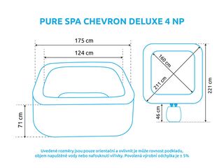 Obrázek 4 produktu Bazén vířivý nafukovací Pure Spa - Chevron Deluxe 4 AP
