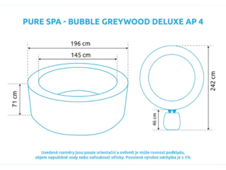 Obrázek 5 produktu Bazén vířivý nafukovací Pure Spa - Bubble Greywood Deluxe 4 AP