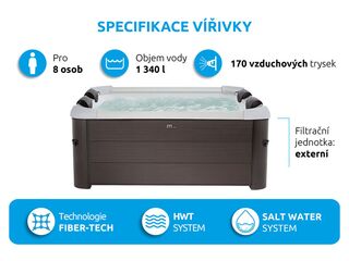 Obrázek 3 produktu Bazén vířivý MSPA Tribeca F-TR062W (+ izolační vrstva 2026)