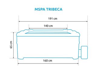 Obrázek 2 produktu Bazén vířivý MSPA Tribeca F-TR062W (+ izolační vrstva 2026)
