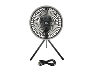 Obrázek 1 produktu Stolní ventilátor nabíjecí USB + světlo, šedá