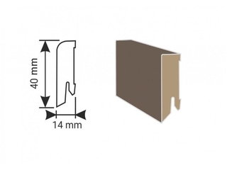 Obrázek 1 produktu Lišta podlahová MDF, bílá, 15x40x2400mm