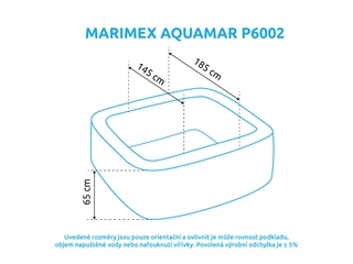 Obrázek 14 produktu Bazén vířivý MARIMEX AQUAMAR P6002 - laminované PVC šedé dřevo- čtverec pro 4-6 osob