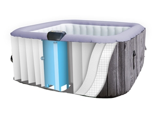 Obrázek 7 produktu Bazén vířivý MARIMEX AQUAMAR P6002 - laminované PVC šedé dřevo- čtverec pro 4-6 osob