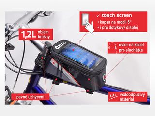 Obrázek 2 produktu Cyklotaška nad rám přední vidlice+PHONE