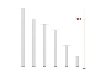 Obrázek 2 produktu Noha nábytková kulatá pr. 60x900mm, bílá