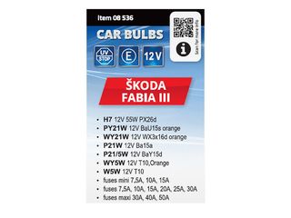 Obrázek 3 produktu Žárovky servisní box ŠKODA FABIA III H7
