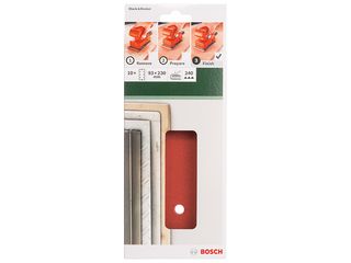 Obrázek 1 produktu Papír brusný G240 (93x230mm), 8 otvorů, 10 ks