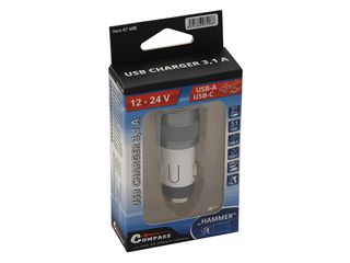 Obrázek 5 produktu Zástrčka HAMMER 12-24V USB-A / USB-C 3,1A