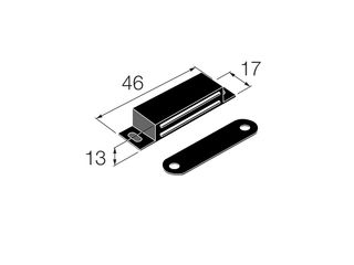 Obrázek 1 produktu Magnet nábytkový 4 kg, nerez, Black Edition, 2 ks