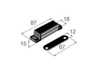 Obrázek 1 produktu Magnet nábytkový 13,5 kg, Black Edition, 2 ks