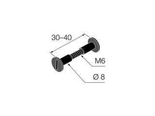 Obrázek 1 produktu Šroub spojovací M6x30-40mm, Black Edition, 4 ks