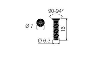 Obrázek 1 produktu Eurovrut pr. 6,3x16mm, Black Edition, 20 ks