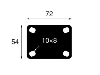 Obrázek 2 produktu Kolečko přístrojové pr. 50mm, 100 kg, pevné, černé