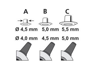 Obrázek 1 produktu Kleště drukovací a děrovací A, B, C - 220mm