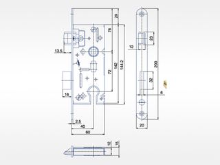 Obrázek 1 produktu Zámek zadlabávací K105 P-L