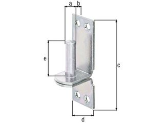 Obrázek 1 produktu Čep závěsu na destičce, pozink, průměr16/113x40