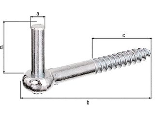 Obrázek 1 produktu Čep závěsu s vrutem, pozink, průměr10/115