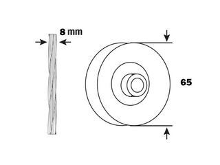 Obrázek 2 produktu Kladka lanová 65x8mm