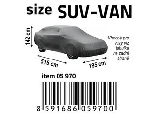 Obrázek 5 produktu Plachta ochranná FULL SUV-VAN 515x195x142cm NYLON