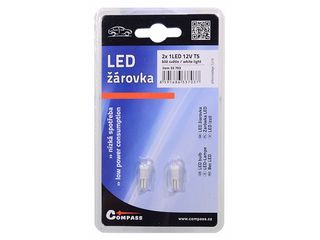 Obrázek 1 produktu Žárovka 1LED 12V T5 bílá 2ks