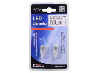 Obrázek 1 produktu Žárovka 1SUPER LED 12V T10 bílá 2ks