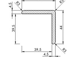 Obrázek 1 produktu Lišta rohová vnější dub 40x40mm, délka 240cm, nastavovaná