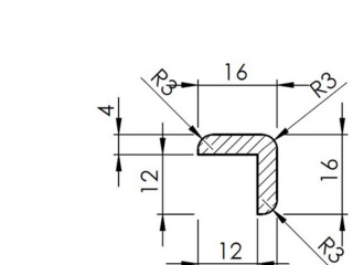 Obrázek 1 produktu Lišta rohová vnější borovice 12x12mm, délka 240cm