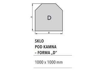 Obrázek 1 produktu Sklo pod kamna typ D, 6x1000x1000mm, 6-Eck