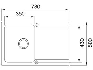 Obrázek 1 produktu Dřez Tectonite OID 611-78 bílý 780 × 500 mm