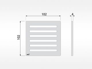 Obrázek 1 produktu Mřížka designová 102 × 102 × 5, linea, mosaz-chrom