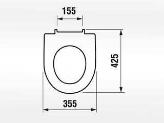 Obrázek 1 produktu Sedátko WC JIKA Lyra Plus, pro závěsné wc, nerez úchyty, bílé