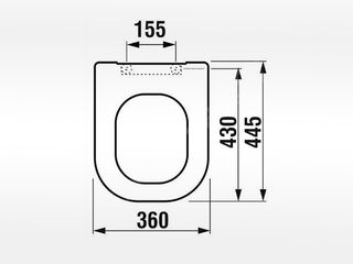 Obrázek 1 produktu Sedátko WC JIKA Deep, kovové úchyty, bílé