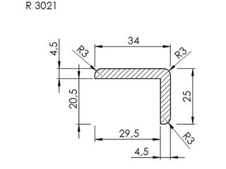 Obrázek 1 produktu Lišta rohová vnější smrk 30x21mm, délka 150cm, nastavovaná