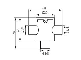 Obrázek 1 produktu Směšovač mechanický pro baterie 3/8,