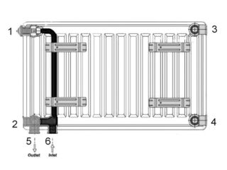 Obrázek 1 produktu Radiátor dvojdeskový typ 22 60x60, šestiotvorový