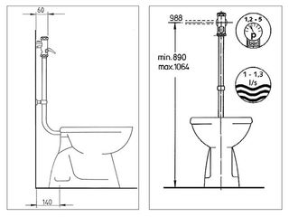 Obrázek 2 produktu Ventil tlakový WC Schell 3/4, chrom