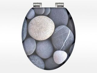 Obrázek 1 produktu WC sedátko šedé kameny MDF, soft-close