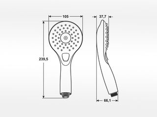 Obrázek 4 produktu Hlavice sprchová Camini 3s, chrom