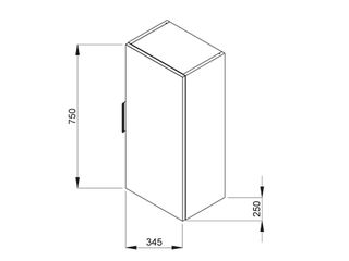 Obrázek 1 produktu Skříňka Jika Cube 34,5x75x25, střední, bílá