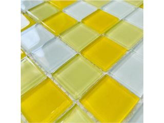 Obrázek 1 produktu Mozaika skleněná normal bílo žlutý mix 300x300x4 mm