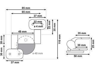 Obrázek 5 produktu Závěsy náhradní pro WC sedátka Conrat MDF dekor, soft close