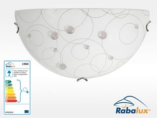 Obrázek 1 produktu Lampa nástěnná JOLLX, D30cm, bílá se vzorem/ chromové klipy