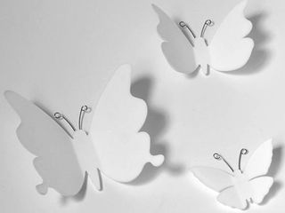 Obrázek 1 produktu Dekorace samolepicí 3D White Butterflies 24001